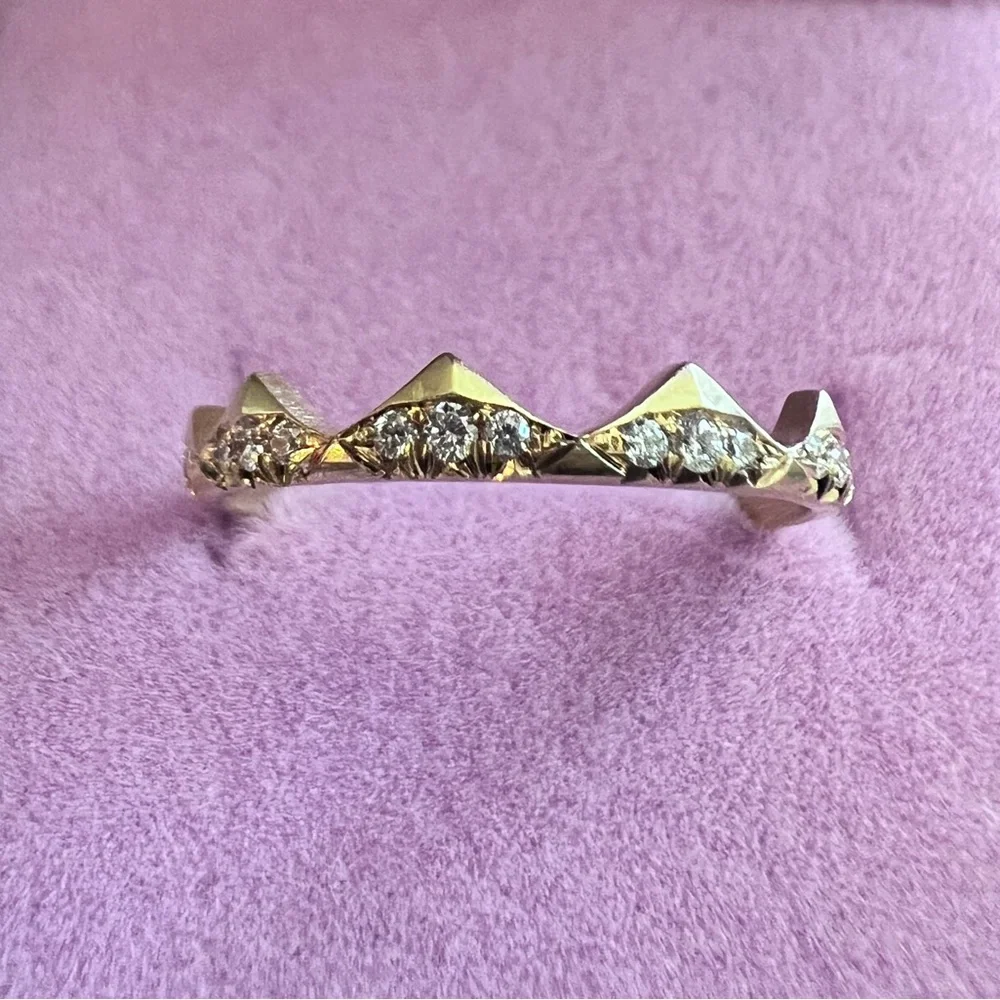 Jade Trau Clara diamond band Ring - 18K yellow gold - Picture 7 of 15